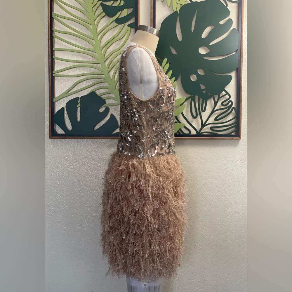 ASOS Edition sequin& feather dress NWT - Picture 4 of 10